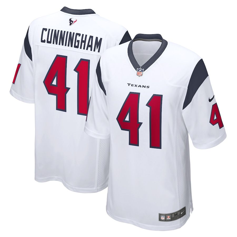 Men Houston Texans #41 Zach Cunningham Nike White Game NFL Jersey
